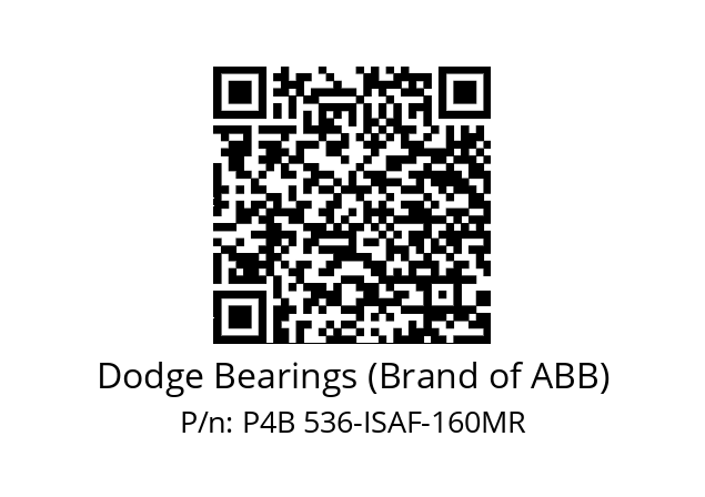   Dodge Bearings (Brand of ABB) P4B 536-ISAF-160MR