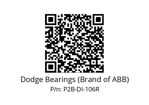   Dodge Bearings (Brand of ABB) P2B-DI-106R