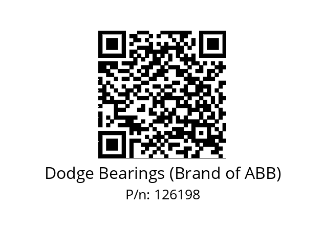   Dodge Bearings (Brand of ABB) 126198