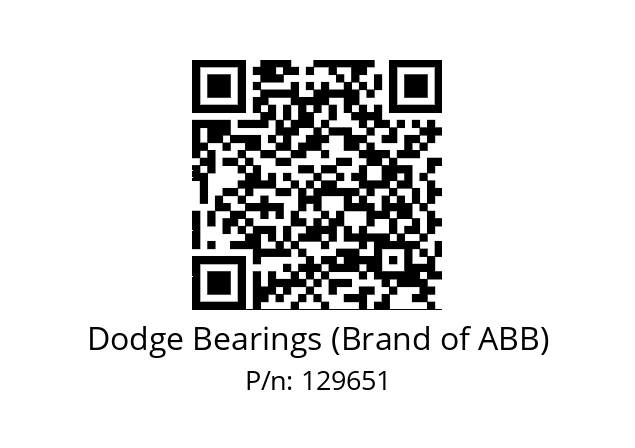   Dodge Bearings (Brand of ABB) 129651