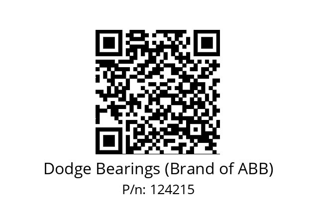   Dodge Bearings (Brand of ABB) 124215