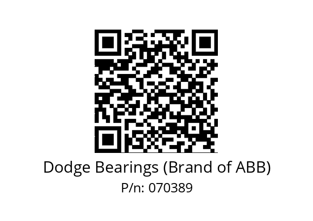   Dodge Bearings (Brand of ABB) 070389