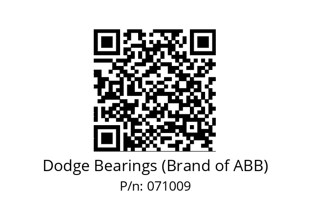   Dodge Bearings (Brand of ABB) 071009