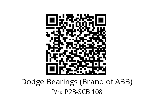   Dodge Bearings (Brand of ABB) P2B-SCB 108