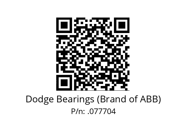   Dodge Bearings (Brand of ABB) .077704