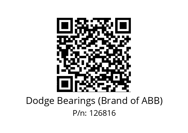   Dodge Bearings (Brand of ABB) 126816