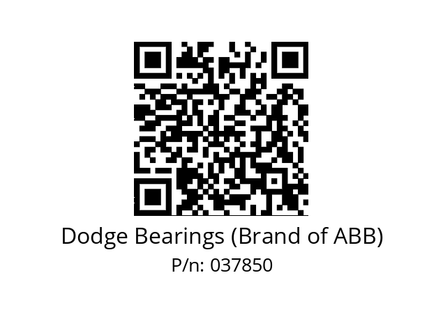   Dodge Bearings (Brand of ABB) 037850