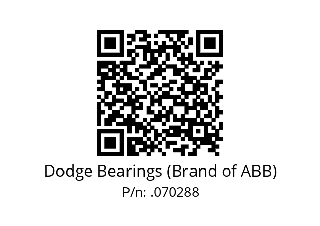   Dodge Bearings (Brand of ABB) .070288