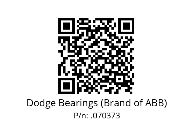   Dodge Bearings (Brand of ABB) .070373