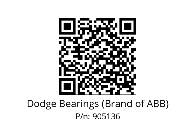   Dodge Bearings (Brand of ABB) 905136