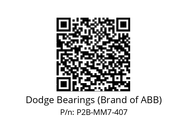   Dodge Bearings (Brand of ABB) P2B-MM7-407