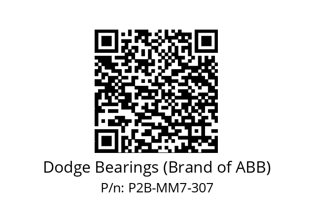   Dodge Bearings (Brand of ABB) P2B-MM7-307