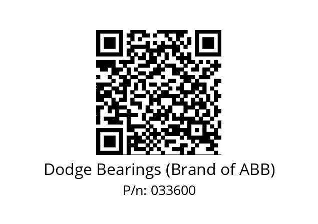   Dodge Bearings (Brand of ABB) 033600