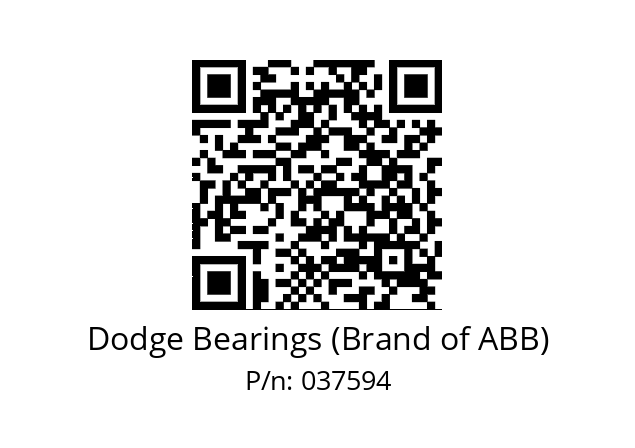   Dodge Bearings (Brand of ABB) 037594