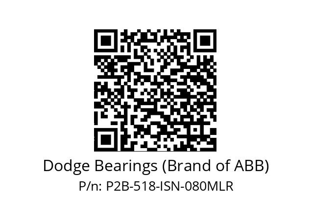   Dodge Bearings (Brand of ABB) P2B-518-ISN-080MLR