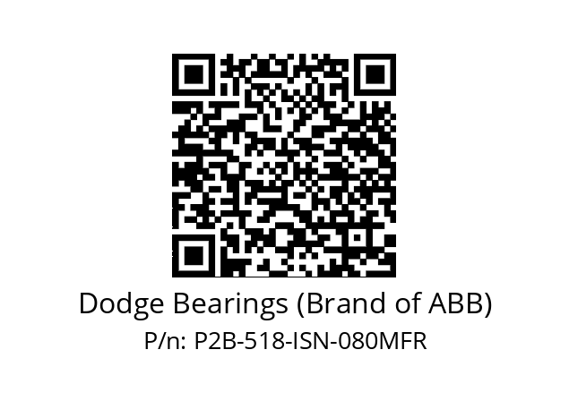   Dodge Bearings (Brand of ABB) P2B-518-ISN-080MFR