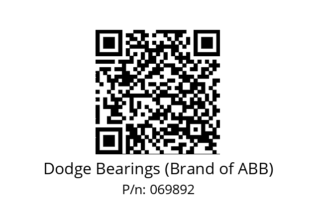   Dodge Bearings (Brand of ABB) 069892