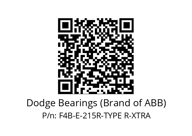   Dodge Bearings (Brand of ABB) F4B-E-215R-TYPE R-XTRA