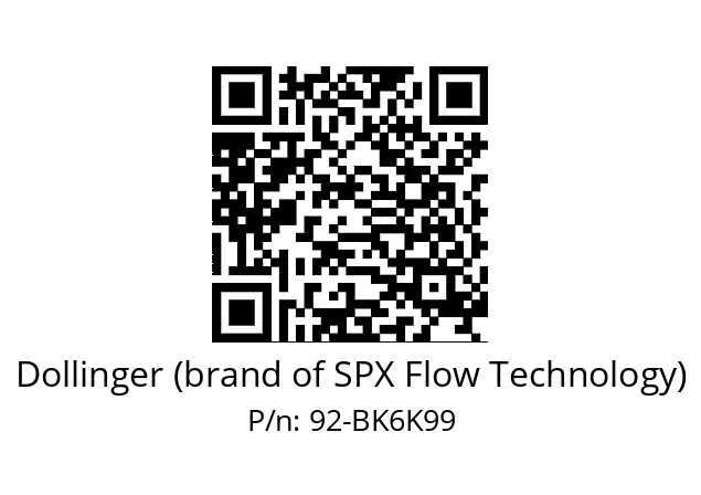   Dollinger (brand of SPX Flow Technology) 92-BK6K99