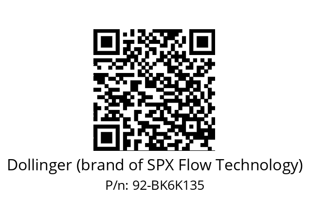   Dollinger (brand of SPX Flow Technology) 92-BK6K135