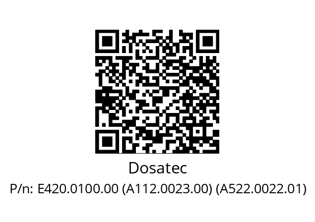   Dosatec E420.0100.00 (A112.0023.00) (A522.0022.01)