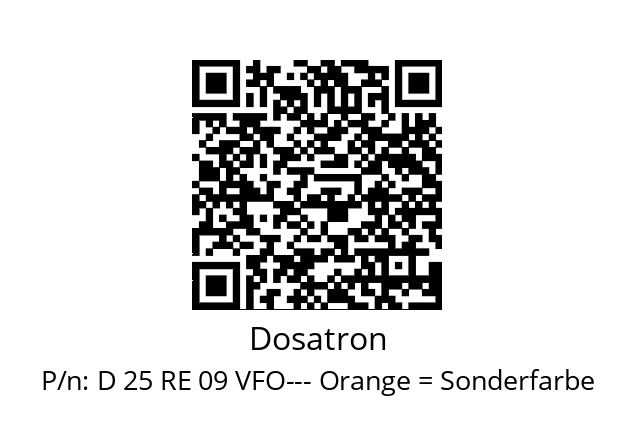   Dosatron D 25 RE 09 VFO--- Orange = Sonderfarbe