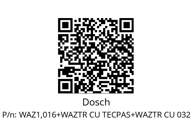   Dosch WAZ1,016+WAZTR CU TECPAS+WAZTR CU 032