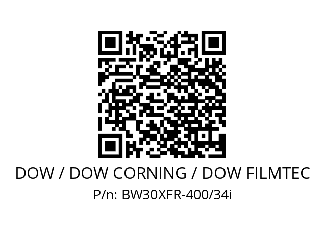   DOW / DOW CORNING / DOW FILMTEC BW30XFR-400/34i