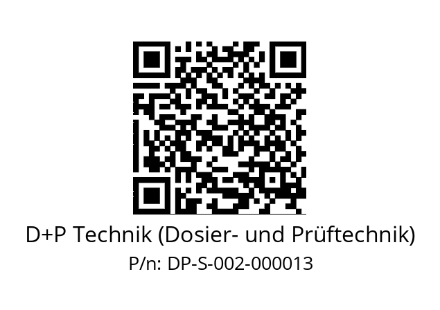   D+P Technik (Dosier- und Prüftechnik) DP-S-002-000013