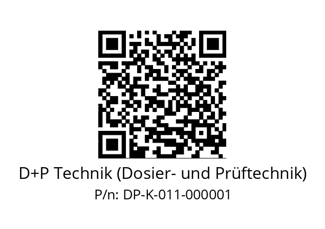   D+P Technik (Dosier- und Prüftechnik) DP-K-011-000001