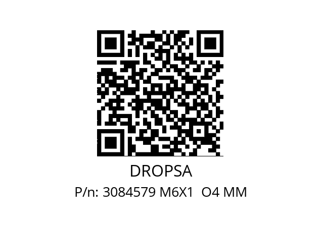   DROPSA 3084579 M6X1  O4 MM