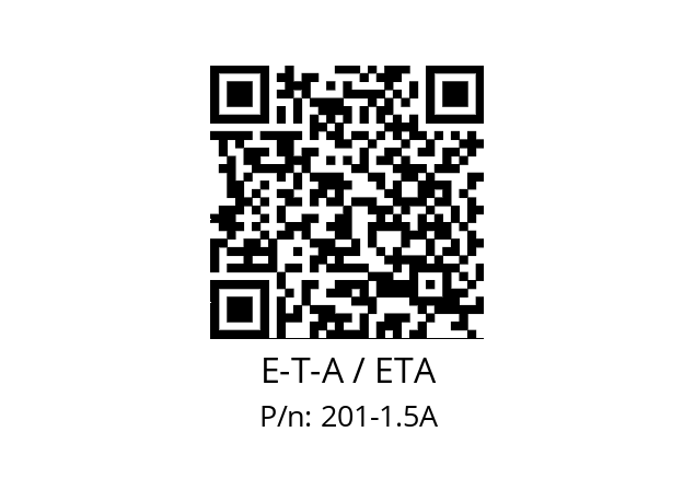 Miniature Circuit Breaker  E-T-A / ETA 201-1.5A