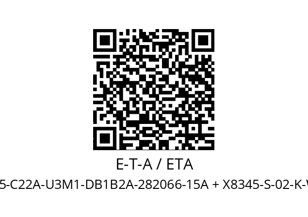   E-T-A / ETA 8345-C22A-U3M1-DB1B2A-282066-15A + X8345-S-02-K-W1-02-M