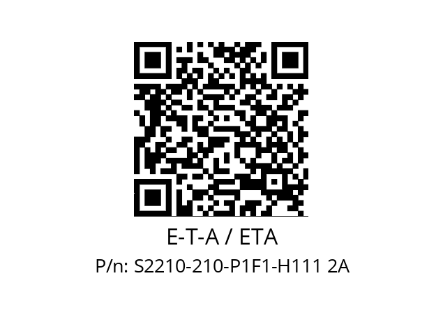   E-T-A / ETA S2210-210-P1F1-H111 2A