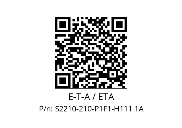   E-T-A / ETA S2210-210-P1F1-H111 1A