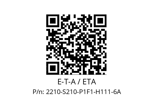   E-T-A / ETA 2210-S210-P1F1-H111-6A