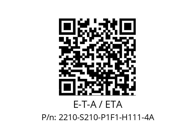   E-T-A / ETA 2210-S210-P1F1-H111-4A