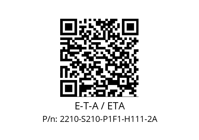   E-T-A / ETA 2210-S210-P1F1-H111-2A