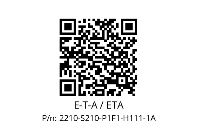   E-T-A / ETA 2210-S210-P1F1-H111-1A