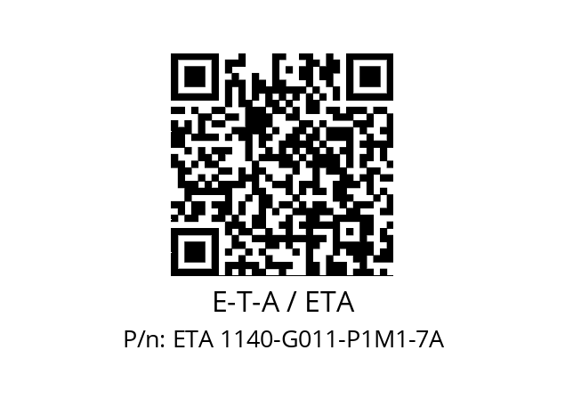   E-T-A / ETA ETA 1140-G011-P1M1-7A