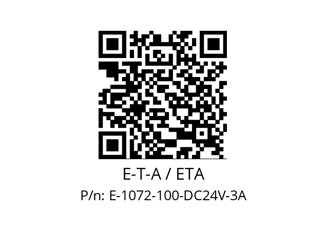   E-T-A / ETA E-1072-100-DC24V-3A