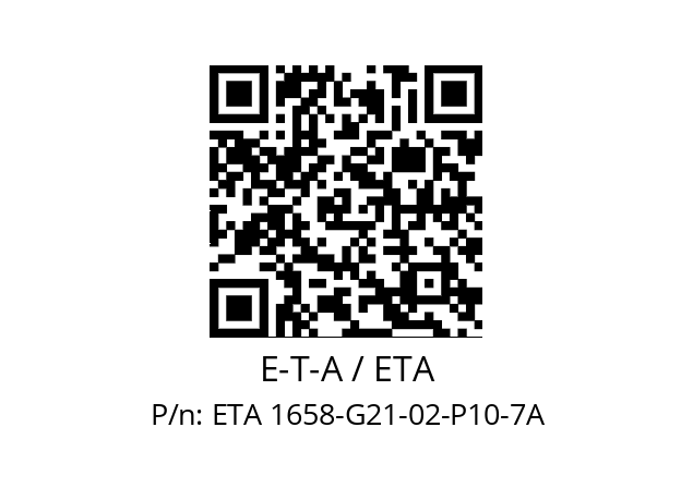   E-T-A / ETA ETA 1658-G21-02-P10-7A