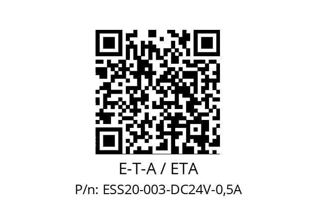   E-T-A / ETA ESS20-003-DC24V-0,5A