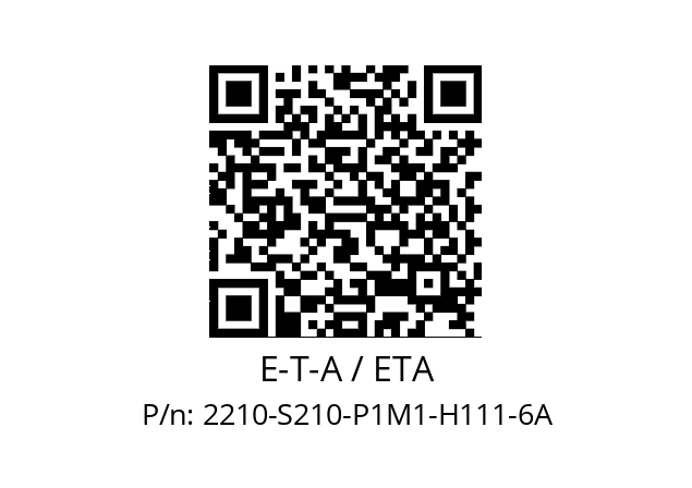   E-T-A / ETA 2210-S210-P1M1-H111-6A