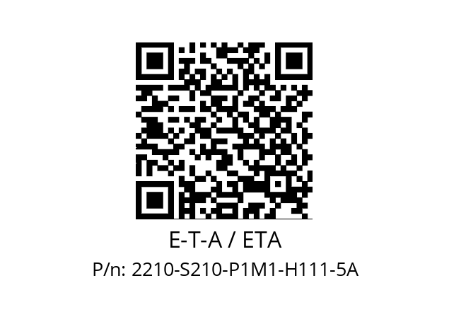   E-T-A / ETA 2210-S210-P1M1-H111-5A