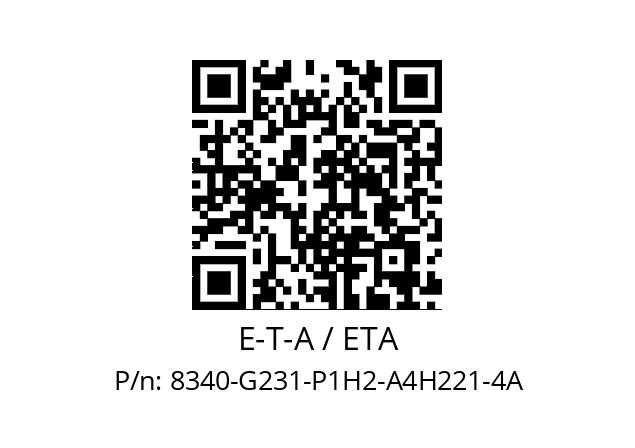   E-T-A / ETA 8340-G231-P1H2-A4H221-4A