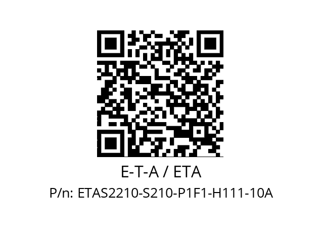   E-T-A / ETA ETAS2210-S210-P1F1-H111-10A