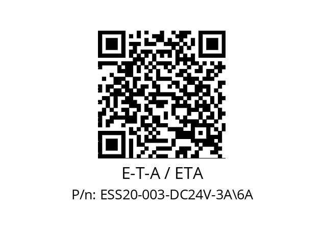   E-T-A / ETA ESS20-003-DC24V-3A\6A