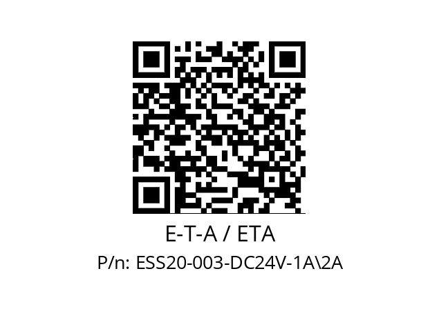   E-T-A / ETA ESS20-003-DC24V-1A\2A