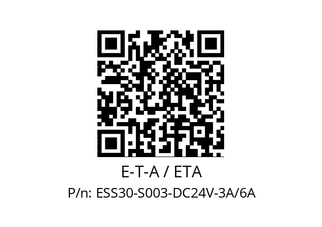   E-T-A / ETA ESS30-S003-DC24V-3A/6A